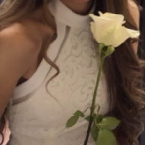 B. Darlin party dress size 3/4, ivory.